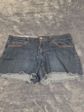 Faded Glory Dark Blue Denim Cutoff Shorts